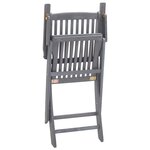vidaXL Chaises pliables d'extérieur lot de 8 et coussins Bois d'acacia