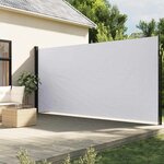 vidaXL Auvent latéral rétractable blanc 220x300 cm