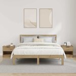 vidaXL Armoire de lit avec tiroir 2 Pièces Chêne artisanal 40 x 39 x 40cm