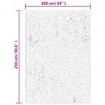 vidaXL Tapis shaggy PAMPLONA poils longs moderne noir 160x230 cm
