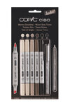 Set 5 marqueurs Copic Ciao Gris Chauds + 1 Multiliner gratuit