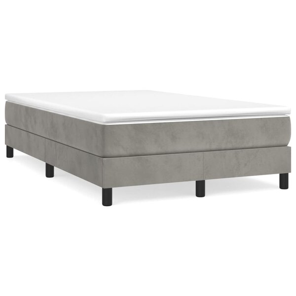 vidaXL Cadre de lit Gris clair 120x200 cm Velours