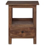 vidaXL Table de chevet Marron 30 x 30 x 47 cm Bois Recyclé Solide