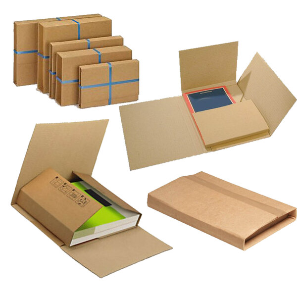 Lot de 10 Etuis croix d’expédition carton brun 310×220 épaisseur 10 à 60 mm