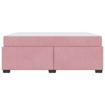 vidaXL Cadre de lit avec matelas Rose 180 x 200 cm Velours