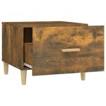 vidaXL Table basse Chêne fumé 50x50x40 cm Bois d'ingénierie