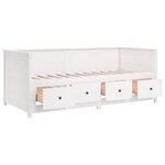 vidaXL Lit de jour sans matelas blanc 100x200 cm bois de pin massif
