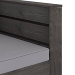 vidaXL Salon de jardin 2 Pièces avec coussins Bois imprégné de gris