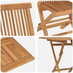 vidaXL Ensemble de salle à manger pour jardin 3 Pièces Marron