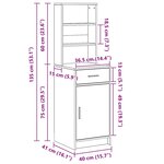 vidaXL Haut Armoire Chêne Sonoma 40 x 40 5 x 135 cm Bois d'ingénierie