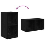 vidaXL Ensemble de meubles TV 3 Pièces Chêne noir 37 x 37 x 107 cm
