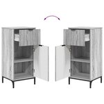 vidaXL Ensemble de mobilier de salle de bain 2 Pièces Gris Sonoma
