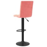 Vidaxl tabouret de bar rose velours