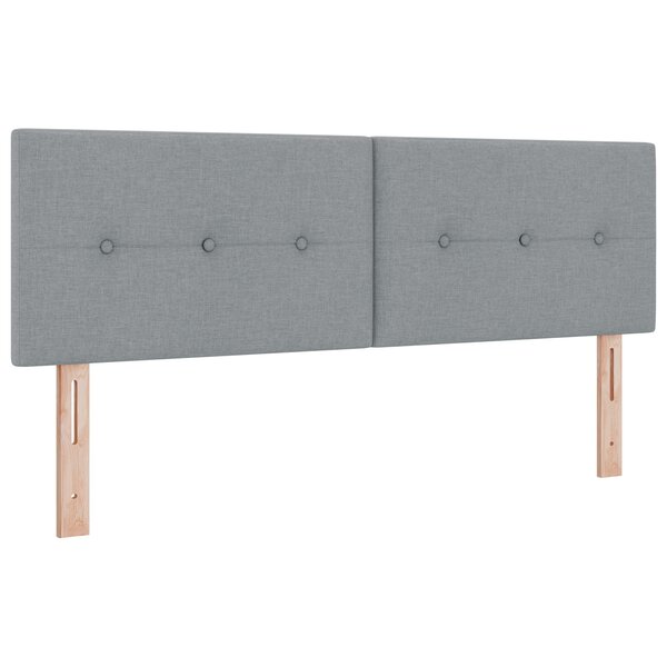 Headboard LED vidaXL Rempli de Boutons Gris Clair 72 cm en Tissu