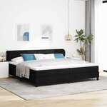 vidaXL Cadre de Lit avec Matelas Noir 200x200 cm Tissu