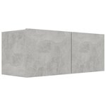 vidaXL Ensemble de meubles TV 5 Pièces Gris béton Bois d'ingénierie
