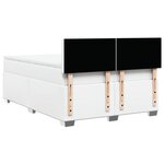 vidaXL Sommier à lattes de lit avec matelas Blanc 140x190cm Similicuir