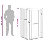 vidaXL Abri à outils de jardin gris 88x89x161 cm acier galvanisé