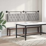 vidaXL Tête de lit suspendue Gris nuage Tissu