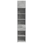 vidaXL Armoire de rangement mince gris béton 45x42 5x225 cm