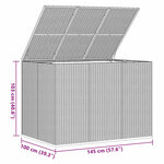 vidaXL Boîte à coussins de jardin Résine tressée 145x100x103 cm Marron