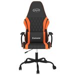 vidaXL Chaise de jeu Noir et orange Similicuir