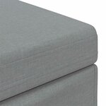 vidaXL Tabouret Gris clair 81 x 41 x 40 cm Tissu et bois stratifié