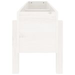 vidaXL Lit surélevé de jardin blanc 121x30x38 cm bois de pin massif