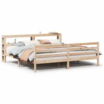 vidaXL Cadre de lit avec tête de lit sans matelas 200x200 cm