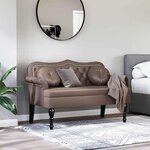 vidaXL Banc Chesterfield Marron 120 5 x 65 x 75 cm Cuir synthétique