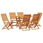 vidaXL Ensemble de salle à manger de jardin 7 pièces en bois massif d'acacia