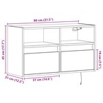 vidaXL Meuble TV mural avec lumières LED gris béton 80x31x45 cm