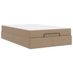 vidaXL Cadre de lit avec matelas avec matelas 2 Pièces Tan PVC
