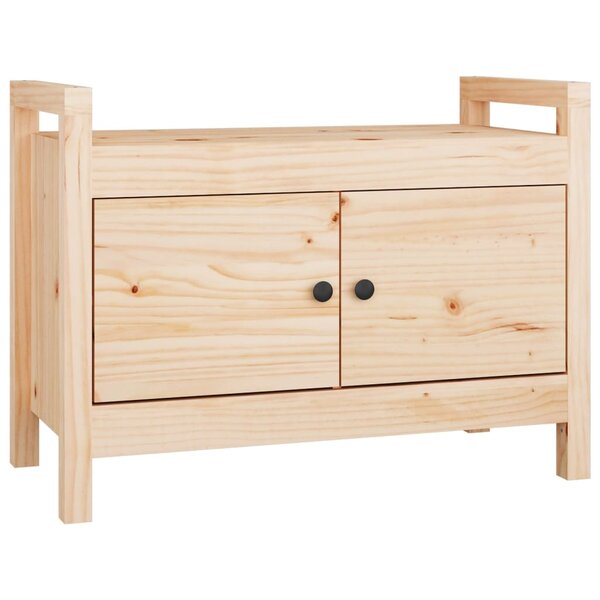 Banc banquette d'entrée 80 x 40 x 60 cm bois de pin massif 02_0010797