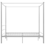 vidaXL Cadre de lit à baldaquin sans matelas blanc 160x200 cm métal