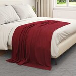 vidaXL Couvertures à jeter 6 Pièces Rouge Bordeaux 170 x 130 cm Toison