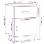 vidaXL Table de chevet 40x34x55 cm Bois de pin solide