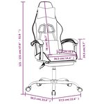 vidaXL Chaise de jeu avec repose-pied Blanc et rose Similicuir