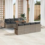 vidaXL Ensemble de canapé de jardin 7 Pièces Gris 100 x 55 x 73 cm