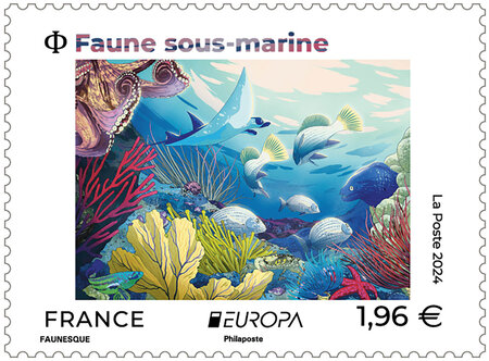 Timbre - Europa - Faune sous-marine - Lettre internationale