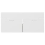 vidaXL Armoire d'évier Blanc et chêne sonoma Bois d’ingénierie