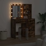 vidaXL Table de Toilette avec tiroir 2 Pièces Marron 50 x 41 x 135 cm