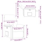 vidaXL Fauteuil inclinable crème tissu microfibre