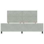 vidaXL Cadre de lit avec tête de lit Gris clair 200 x 200 cm Velours
