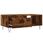 vidaXL Table basse Chêne fumé 90x50x36 5 cm Bois d'ingénierie