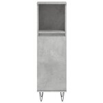 vidaXL Armoire de salle de bain gris béton 30x30x100 cm