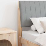 vidaXL Tête de lit capitonnée Gris clair 75 cm Pin massif