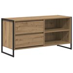 vidaXL Meuble TV Chêne artisan 100 x 36 x 49 5 cm Bois d'ingénierie