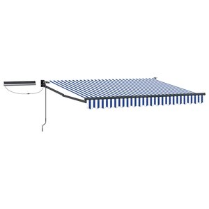 vidaXL Auvent rétractable électrique Bleu  Blanc  Anthracite 3 x 2 5 m