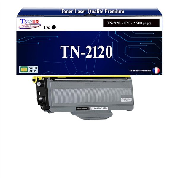 Toner Laser compatible pour RICOH LJ2200  LJ2250  LJ2250N  TN2120 - 2 600 pages - T3AZUR